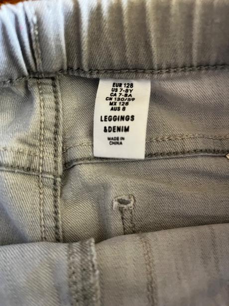 Riflové pohodlné jegginsy, h&m,122