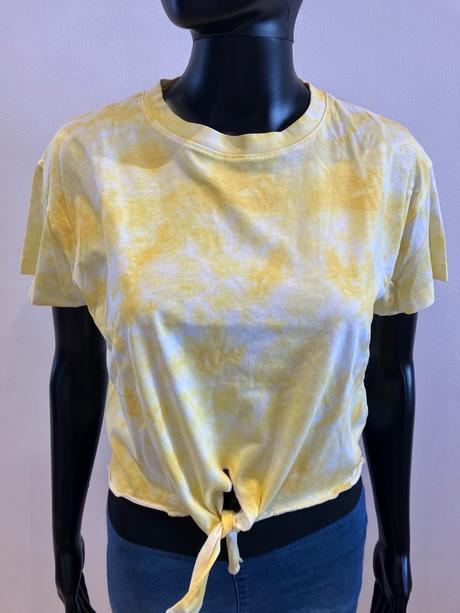 Batikované crop top tričko (m), c&a,m