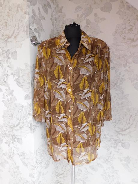 Luxusna hodvabna lahučka košelova bluzka, 44