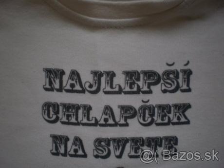 Tričko "najlepší chlapček na svete", 74