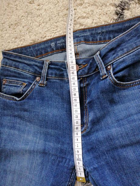 Dámske slim fit strečové rifle 27 veľkosť, denim co,s