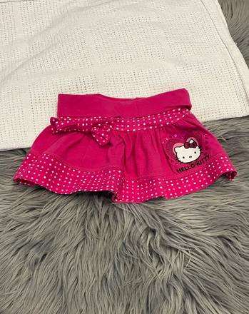 Dievčenská sukňa bodkovaná ružová hello kitty (80), sanrio,80