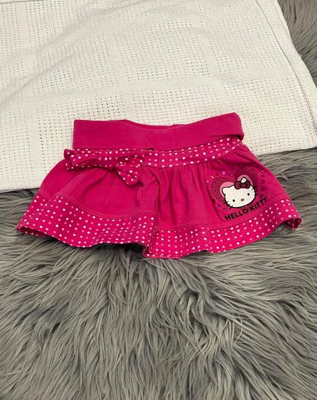 Dievčenská sukňa bodkovaná ružová hello kitty (80), sanrio,80