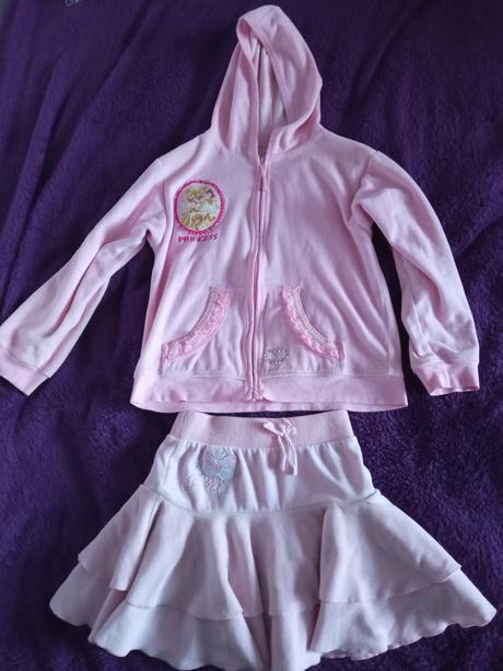 Sukňa barbie a mikina princess, disney,128