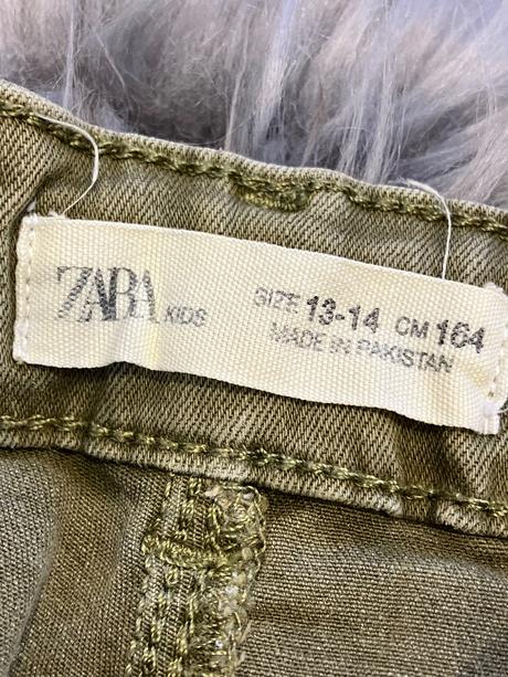 Dievčenské rifle so zlatým pásikom zara (164), zara,164