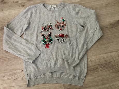 Svetrik vianočný 8-10 rokov, h&m,134