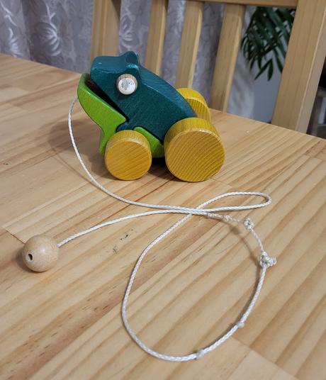 4x drevená ťahacia hračka - zvieratká, 