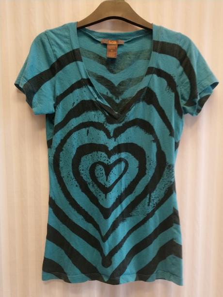 Dámsky modro čierny top s motívom, sosik, xs/s, xs