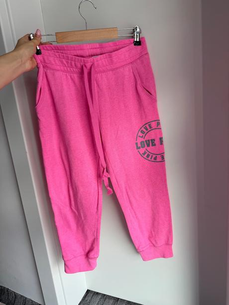 Pink trištvrťové teplaky, victoria's secret,xs