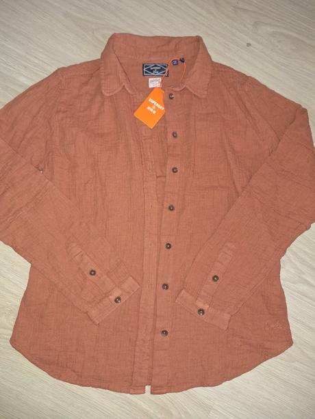 Krásna hnedá košeľa superdry nová, superdry,36