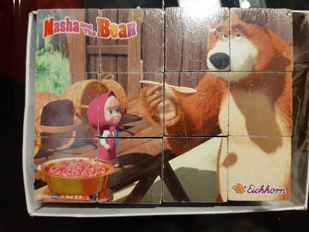 Drevené kocky masha,