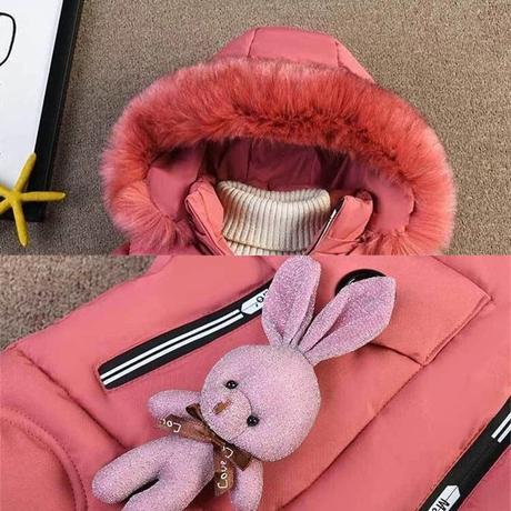 Zimný vetrovkový kabát so zajačikom, 104 - 158