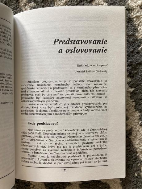 Čo sa patrí a čo nie (1992), vybrané možnosti, 
