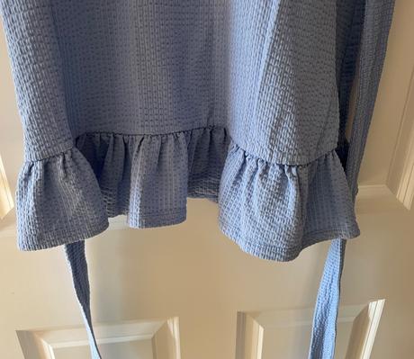 Bledomodré šaty s volánmi, h&m, xs/s, h&m,xs