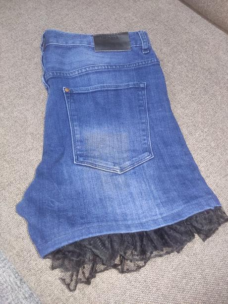 Šortky s čipkou, h&m,170