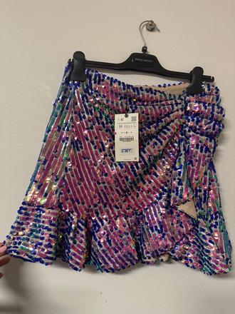 Flitrovaná sukňa zara, zara,m