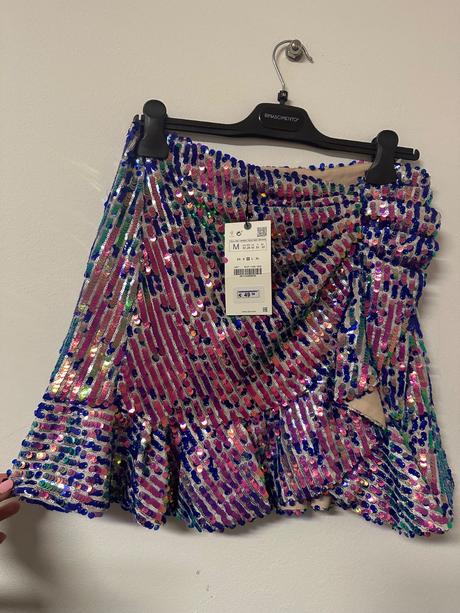 Flitrovaná sukňa zara, zara,m