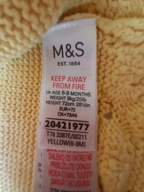 Sveter zlty, marks & spencer,74