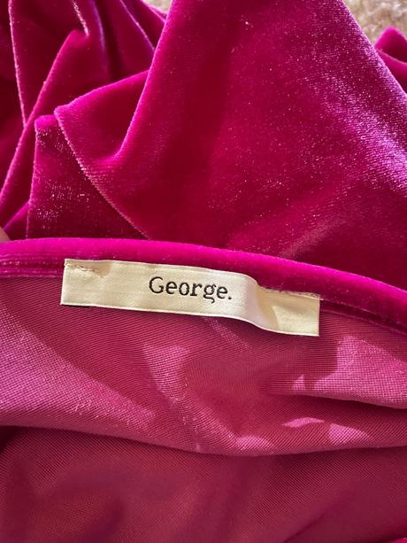 Ružový zamatový body top, george, george,l