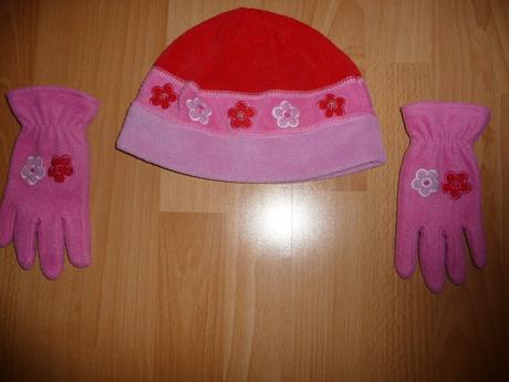 Fleesová čiapočka +rukavičky na 3-5 rokov, 104