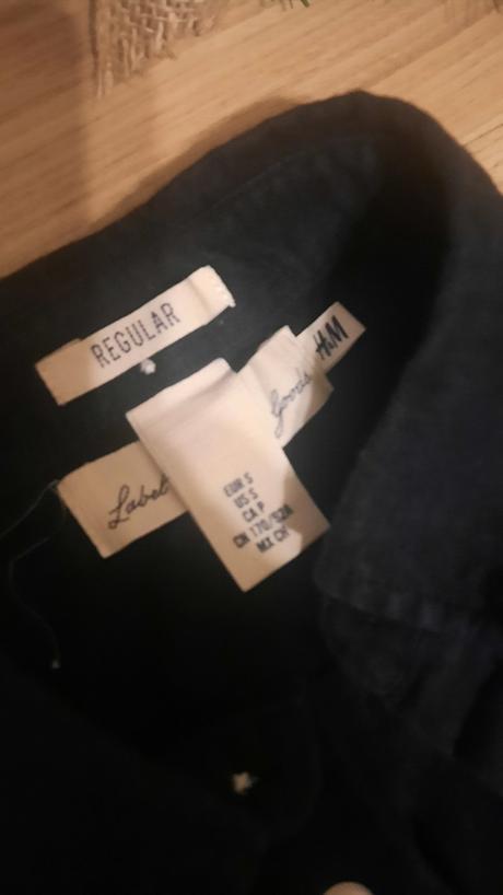 Čierna košeľa s- m, rool up, h&m,s