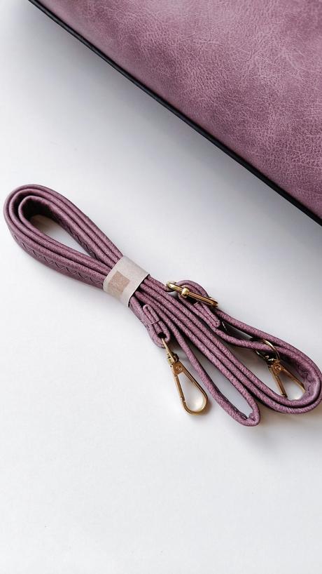 Veľká kabelka fialová kožená,