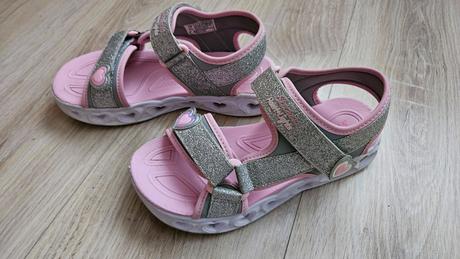Krásne strieborné sandále skechers, skechers,35