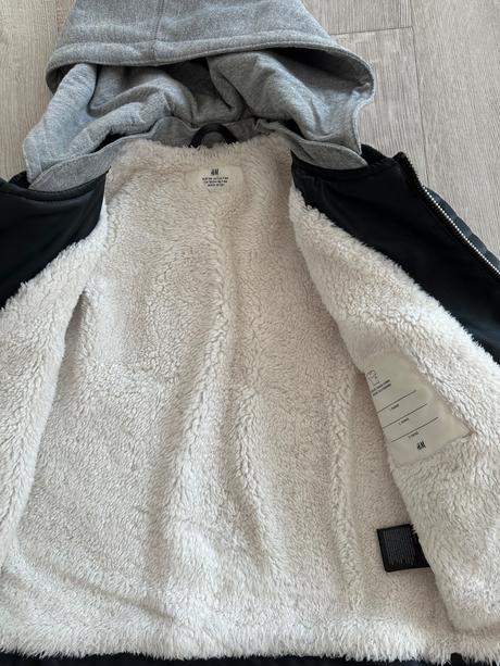 H&m zateplena kozenka s kapucnou, h&m,128