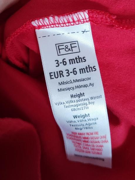 Tričko, f&f,68