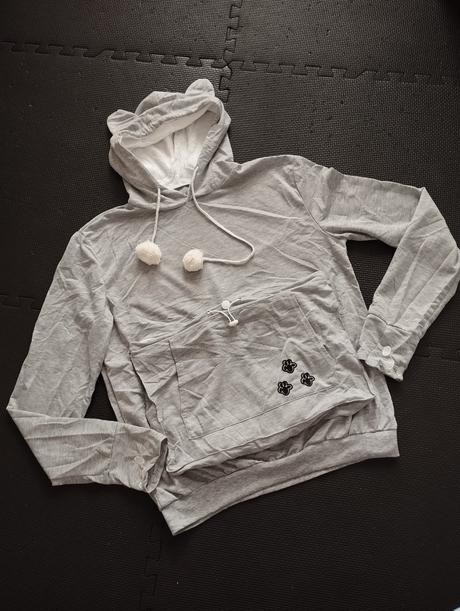 Mikina na nosenie zvieratka, xl