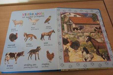 Detská puzzle kniha farma, 