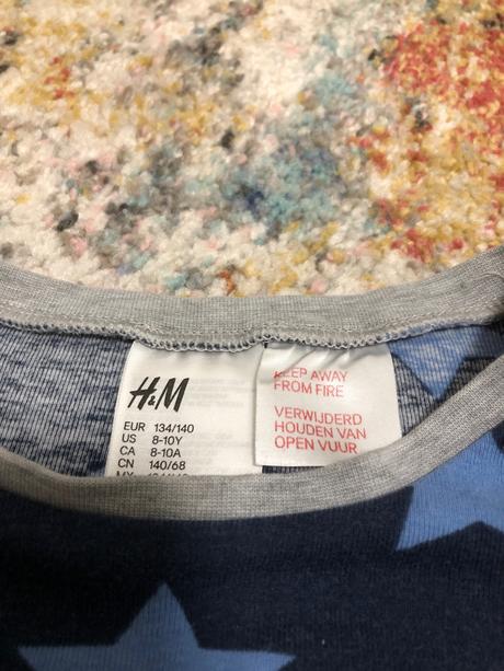 Vrchna cast pyzama, h&m,134