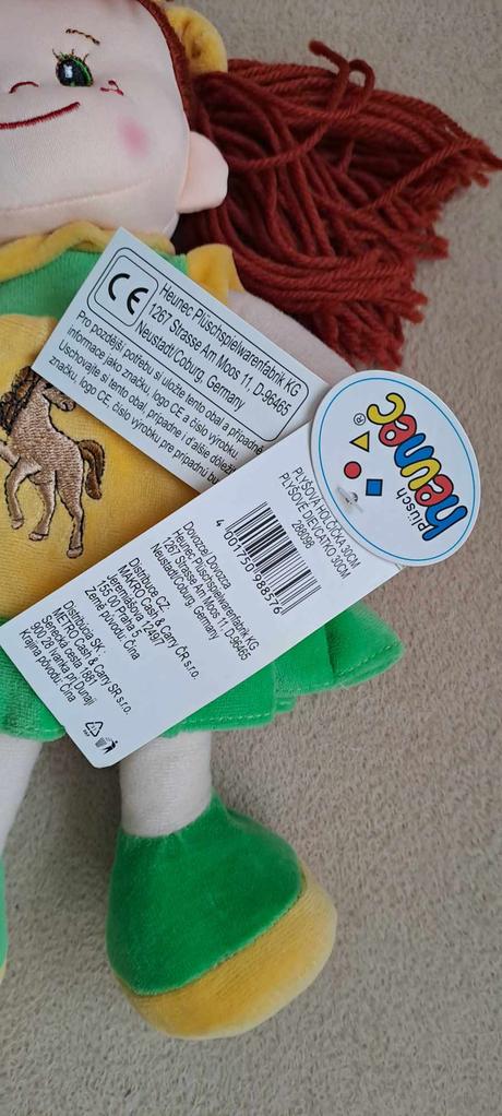 Látková bábika 30 cm plusch heunec,