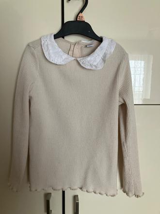 Vrúbkované tričko s golierom, dopodopo,128