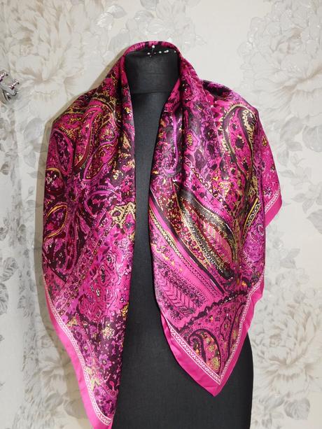 Anna klein kvalitná luxusna hodvabna šatka, xl