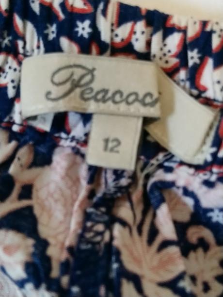 Dámske modré šortky so vzorom, peacocks, l