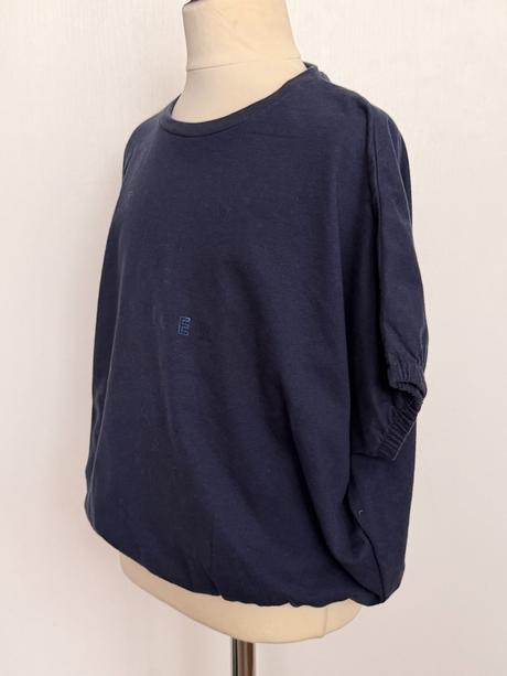Tommy hilfiger dievčenské tmavomodré tričko s puf, tommy hilfiger,152