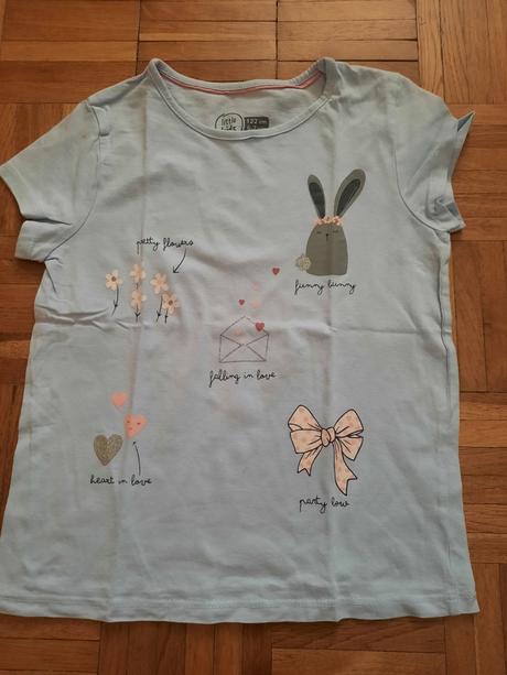Dievčenské tričká-2 kusy, h&m,122