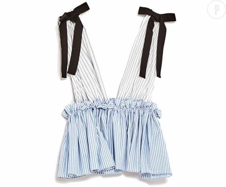 Zara košeľová modrobiela peplum blúzka s pásikmi, zara,xs