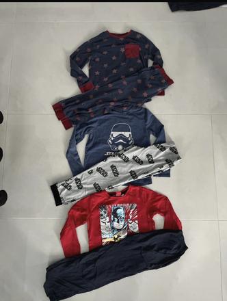 3 x pyzamo s dlhym rukavom, 134