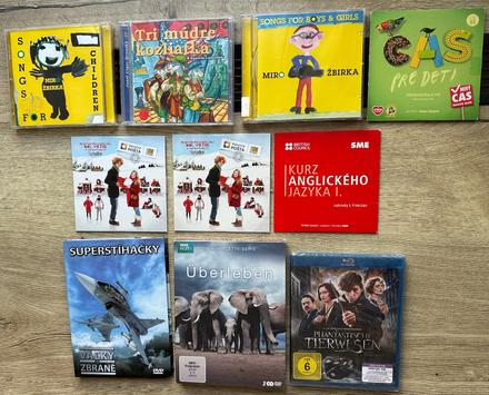 Dvd a cd pre deti,