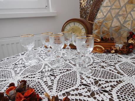 Poháriky likérové na stopke 6 kusov, 