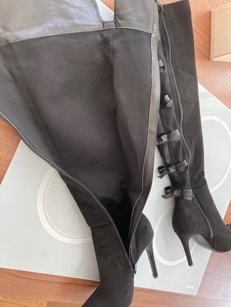 Čižmy nad kolena s maslickami, 36