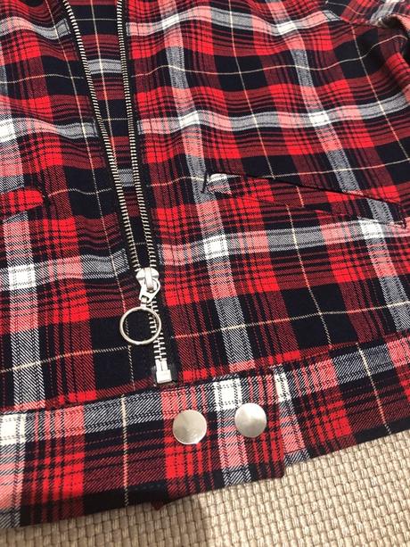 Nenosená bundička tartan, s