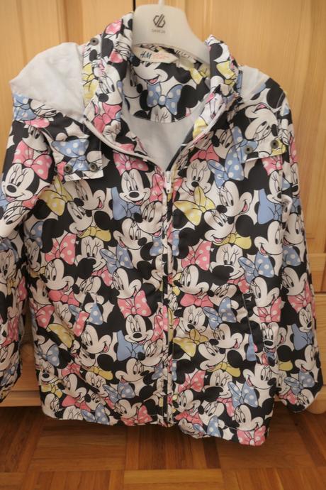 H&m minnie prechodna bundicka s kapucou 9/10, h&m,140