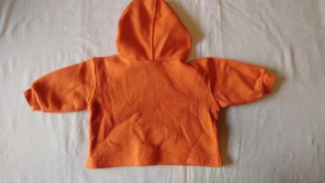 Detská mikina s kapucňou, miniwear, oranžová, miniwear,62