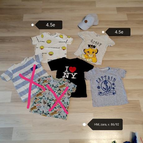 Hm, zara letné tričká 86/92, h&m,86