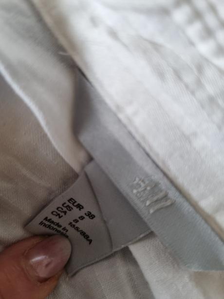 Biela bluzka hm s pasikmi 40, h&m,38