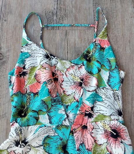 Dlhé kvetinové šaty na ramienka, h&m,s