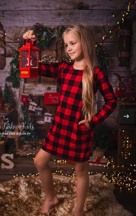 Vianocna tunika karovana 86/92, 86 / 92